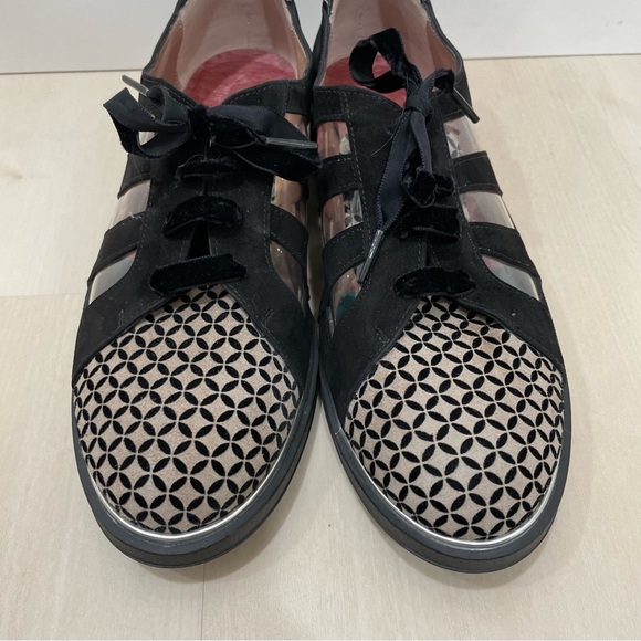 BeautiFeel Women's  41 Tera Black Oxford Shoes Suede Leather Velvet NO Insoles - Picture 7 of 13